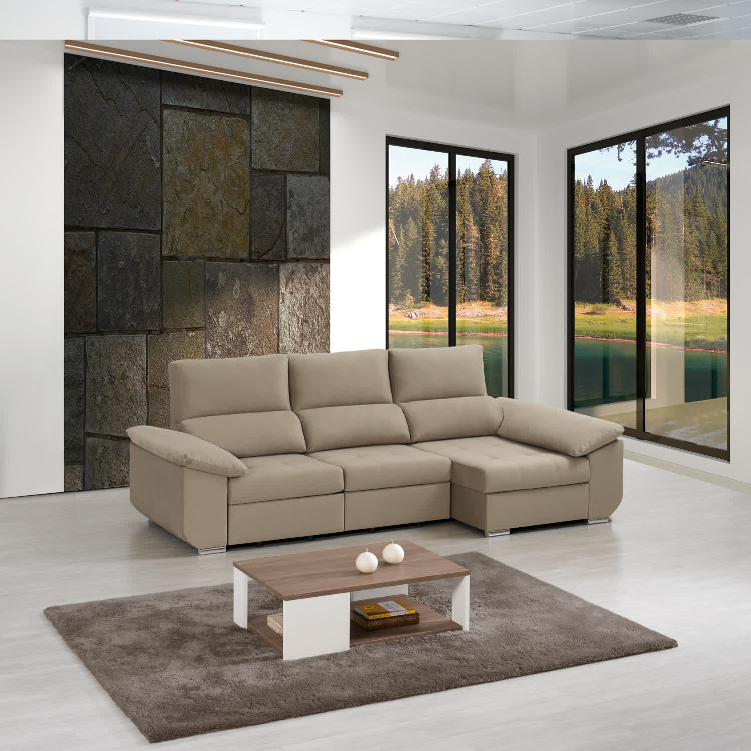 Sofá com chaise longue lado direito - Image 3