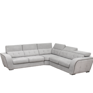 Sofá de canto com costas reclináveis