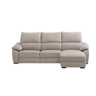 Sofá de 3 lugares com chaise longue reversível