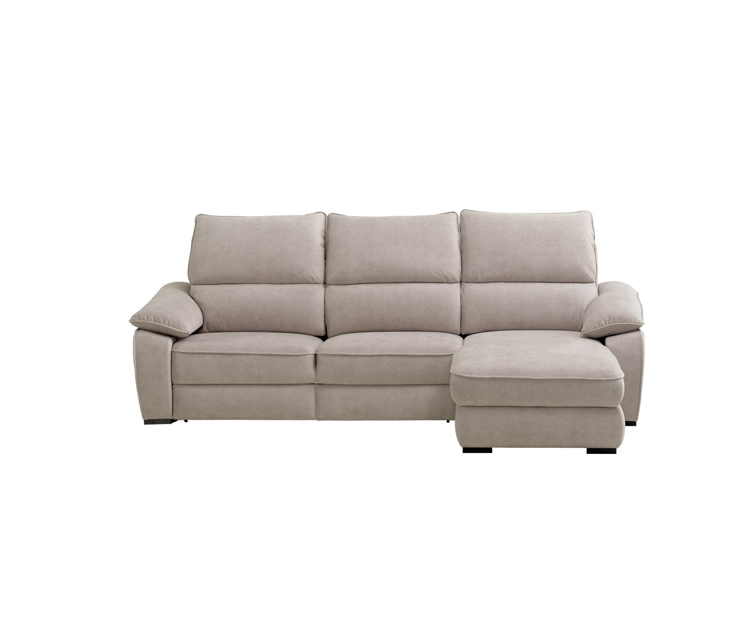 Sofá de 3 lugares com chaise longue reversível